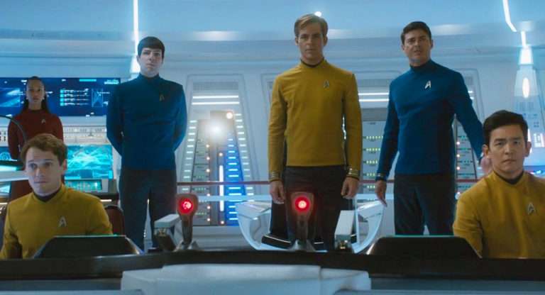 Star Trek: Beyond; U.S.S. Enterprise bridge crew.