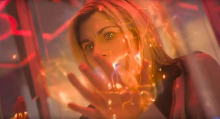Doctor Who Centenary Special: Jodie Whittaker as the Thirteenth Doctor, Regenerating.
